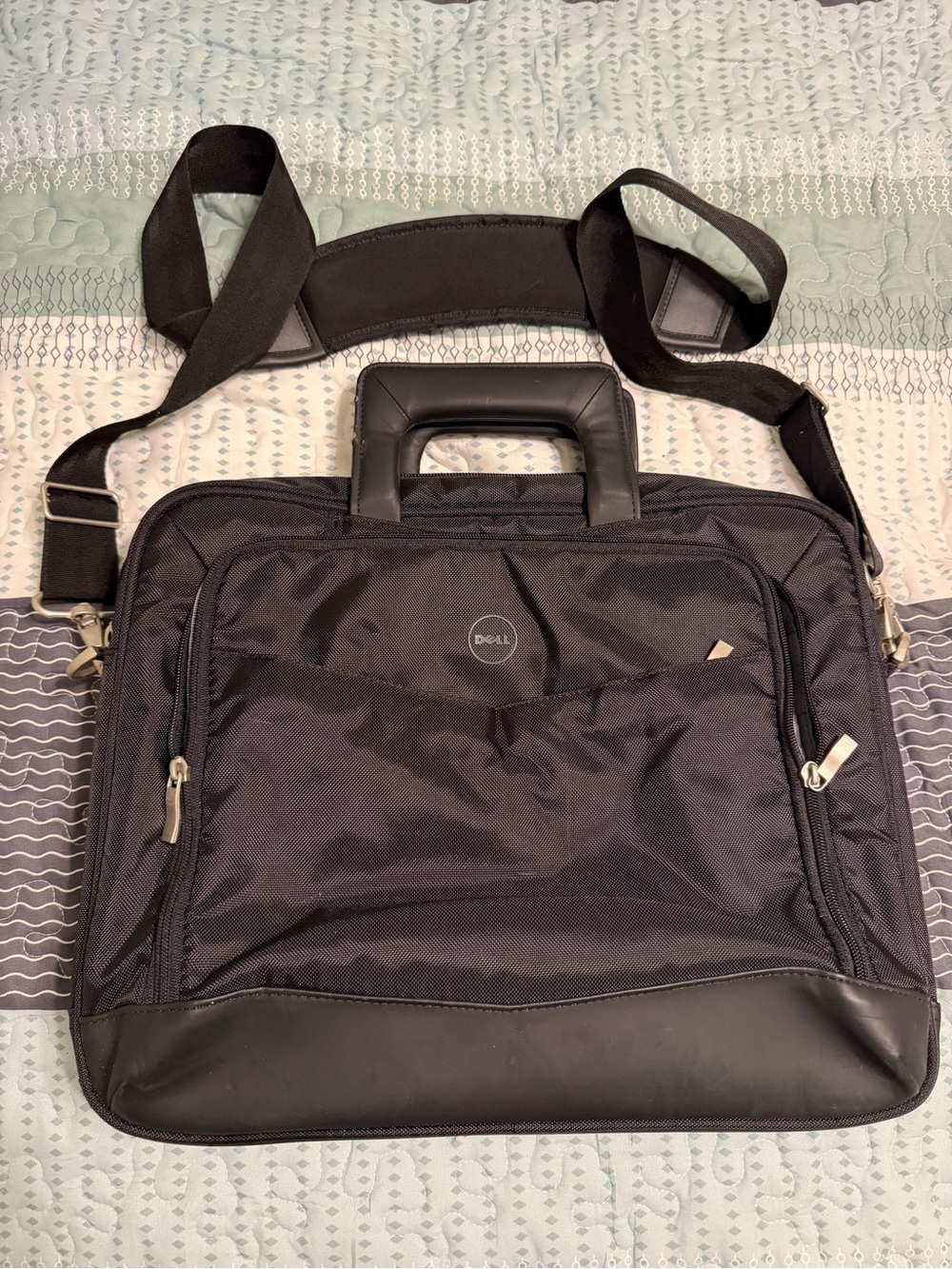Dell Black Laptop Messenger Bag with Padded Strap